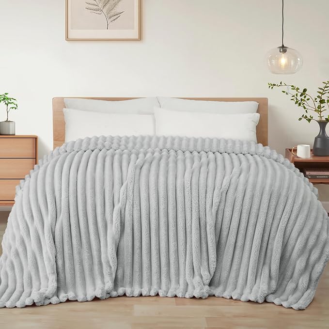 Exclusivo Mezcla Striped Twin Size Fleece Blanket by ExclusivoMezcla