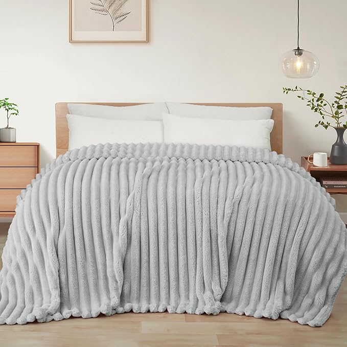 Exclusivo Mezcla Striped Queen Size Fleece Blanket by ExclusivoMezcla