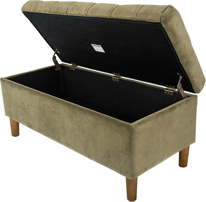 Homepop Home Decor | Tufted Ainsley Button Storage Ottoman Bench - Image 8