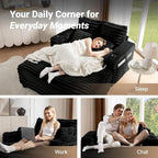 Amsleekey 64" Chaise Lounge Chair Indoor, Oversized Sleeper Chair - Image 9