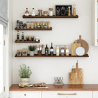 Floating Shelves for Wall, 48 inch Wood Floating Shelves Set of 2, Picture - Image 6