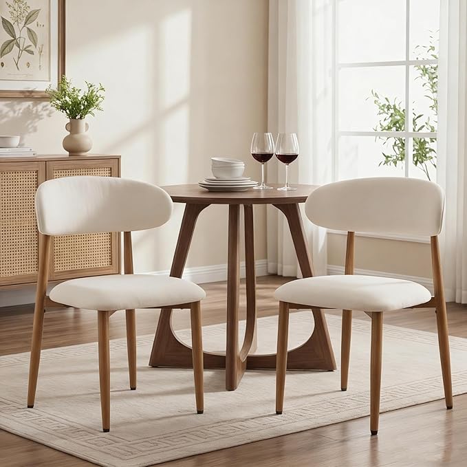 UVV Dining Chairs Set of 2, Metal Kitchen Chairs by UVVLivetheQualityLife