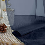 Chyhomenyc Navy Blue Sheer Curtains 96 Inches Long 2 Panels, Light Filtering - Image 7