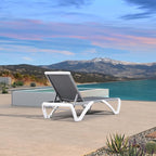 PURPLE LEAF Patio Chaise Lounge Chair Outside Aluminum Plastic Stackable - Image 4