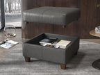 EASE MOOSE Faux Leather Square Ottoman Module - Image 4