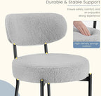 DUMOS Dining Chairs Set of 2, Mid Century Modern Chair Round Upholstered Curved - Image 3