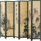 MyGift Decorative 6 Panel Folding Room Divider Bamboo Screen - Image 6