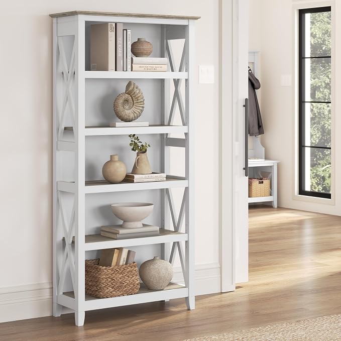 Bush Home Tall 5 Shelf Bookcase - Image 2