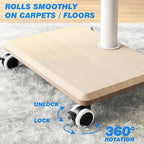 Rfiver Rolling TV Stand for 32 to 55 60 Inch TVs up to 88lbs, Height Adjustable - Image 7