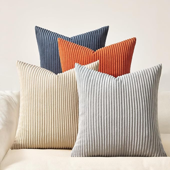 Topfinel Decorative Velvet Pillow Covers Blue and Yellow 18x18 Boho Nordic by Topfinel