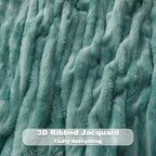 NEWCOSPLAY Fleece Ribbed Cozy King Blanket - Image 5