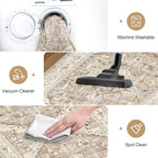 Yamaziot Washable Runner Rug, Low Pile, Soft Distressed Floor Carpet - Image 6