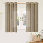 Sheer Linen Curtains 48 Inches Length by LAMIT