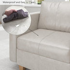 EASE MOOSE Armrest Module for Modular Sectional Sofa, Faux Leather Side - Image 7
