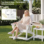 Outdoor Oversized Adirondack Rocking Chairs, All Weather HDPE Patio Rocking - Image 5