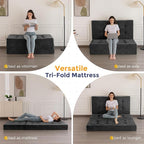MAXYOYO 6" Folding Sofa Bed for Floor, Tufted Tri-Fold Floor Mattress - Image 3