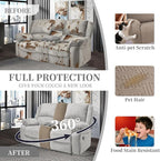 100% Waterproof Sectional Recliner Couch Covers - Image 5