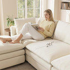 97" Cloud Couches for Living Room, 29.1" Deep Seat Modular Sectional Sofa - Image 4