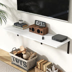 Fun Memories Floating Shelves for Wall, 12 Inch Deep Floating Shelves Set of 2 - Image 2