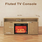 4-Piece Fluted Living Room Set Includes 31.5" Fluted Lift Top Coffee Table - Image 3