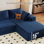 95" Cloud Sectional Couch with L-Shape Chaise, Modular Comfy Sofa Chaise Longue - Image 7