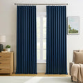 Navy Blackout Curtains 72 Wide x 90 inch Long 2 Panels by KEQIAOSUOCAI