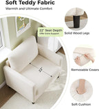 Welzona Sofa Accent Chair, Tool-Free Setup Living Room Accent Chairs, Comfy Arm - Image 3