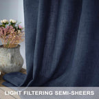 Navy Blue Curtains 38 Inch Wide - Image 7
