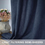 Navy Blue Curtains 84 Inch Length - Image 3