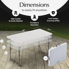 4 Feet Foldable Table Adjustable Height - Image 3