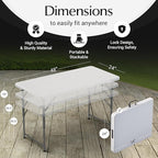 2 Pack of 4 Feet Foldable Table - Image 3