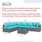7 Piece Outdoor Patio Furniture Set, All Weather Conversation Set - Image 3