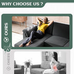 Vongrasig Convertible Sectional Sofa Couch, 3 Seat L Shaped Sofa - Image 6