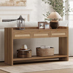 SICOTAS 60" Rattan Console Table Set of 2 - Image 7