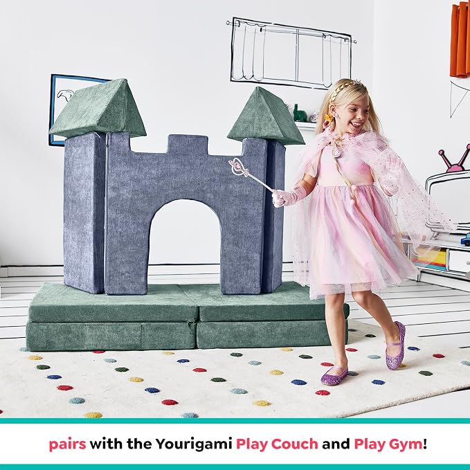 Yourigami Kids and Toddler Play Castle, Playroom Couch Add-On Set, Durable - Image 5