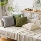 MIULEE Decorative Couch Throw Pillow Covers 20x20 Inch Sage Green 2 Pack | - Image 3