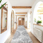 HEBE Hallway Runner Rug 2'x8', Washable Non Slip Kitchen Rug Runner | Soft Boho - Image 8