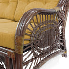 Malibu Lounge Set of 4: 2 Natural Rattan Wicker Chairs, Three-Seater Sofa - Image 8