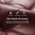 97.5" Red L Shaped Couch Set Leather, Modular Sectional Couches - Image 3