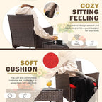 Homall 4 Pieces Patio Rattan Chair Wicker, Outdoor Indoor Use Backyard Porch - Image 2