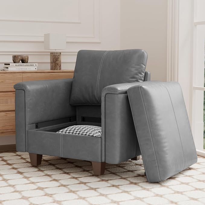 SITJOY Faux Leather Living Room Chair - Image 3