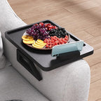 Couch Arm Tray with 360°Phone, Bamboo Folding Sofa Tray, Sofa Armrest Trays - Image 3