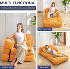 MAXYOYO Folding Sofa Bed, L-Shaped Convertible Sofa Bed Foldable Sleeper - Image 3