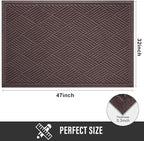 Sturdy Front Door Mat, Absorbent Muddy Dirt Resist Welcome Door Mats Outdoor - Image 2