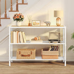 Hoctieon Industrial Console Table, 3 Tier Entryway Tables, Hallway Desk - Image 5