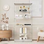 FLYMUHJIA Curio Cabinets with Tempered Glass Doors - Image 4