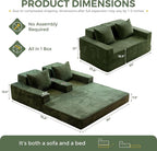 MAXYOYO Loveseat Sofa Bed, 4 in 1 Convertible Boneless Couch Folding Recliner - Image 2