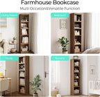 LINSY HOME 5-Shelf Bookcase, Narrow Bookshelves Floor Standing Display Storage - Image 7