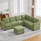 104'' V Shaped Modular Sofa, Sectional Couch by WUTUTUEE