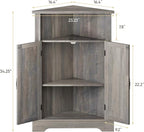 Smuxee Bathroom Corner Storage Cabinet, Farmhouse Floor Corner Cabinet - Image 2